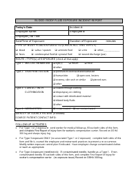 Document preview: Blood / Body Fluid Exposure Incident Report Form