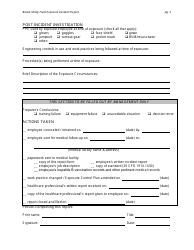 Blood / Body Fluid Exposure Incident Report Form, Page 2