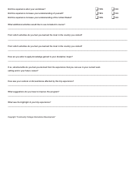 Study Abroad Program Evaluation Form - Different Points, Page 3