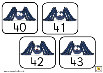 Spider 0-50 Number Cards, Page 11