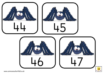 Spider 0-50 Number Cards, Page 12