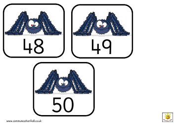 Spider 0-50 Number Cards, Page 13