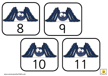 Spider 0-50 Number Cards, Page 3