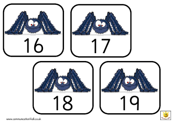 Spider 0-50 Number Cards, Page 5
