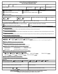 Police Department Use of Force Report Form