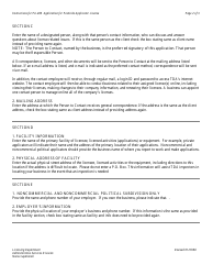 Instructions for Form PA-400 Application for Pesticide Applicator License - Texas, Page 2