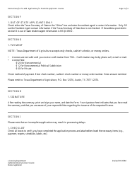 Instructions for Form PA-400 Application for Pesticide Applicator License - Texas, Page 3
