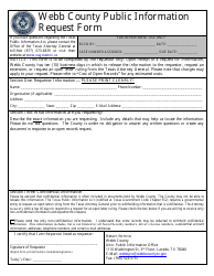 Document preview: Public Information Request Form - Webb County, Texas