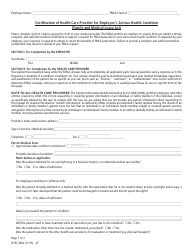 Document preview: Certification of Health Care Provider for Employee's Serious Health Condition (Family and Medical Leave Act)