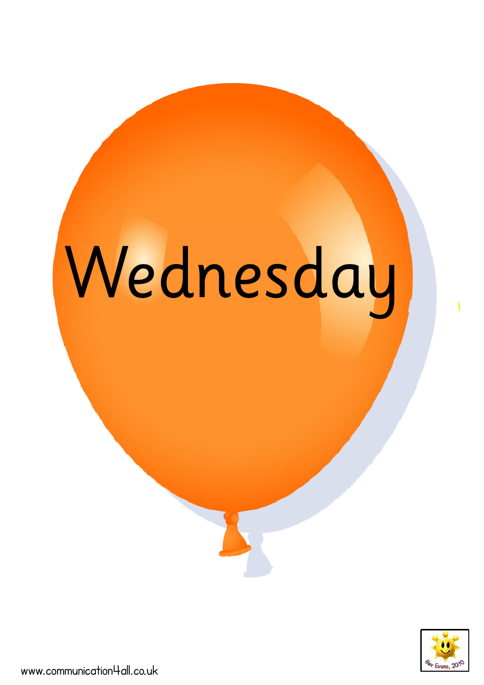 Balloon Days of the Week Cards, Page 3