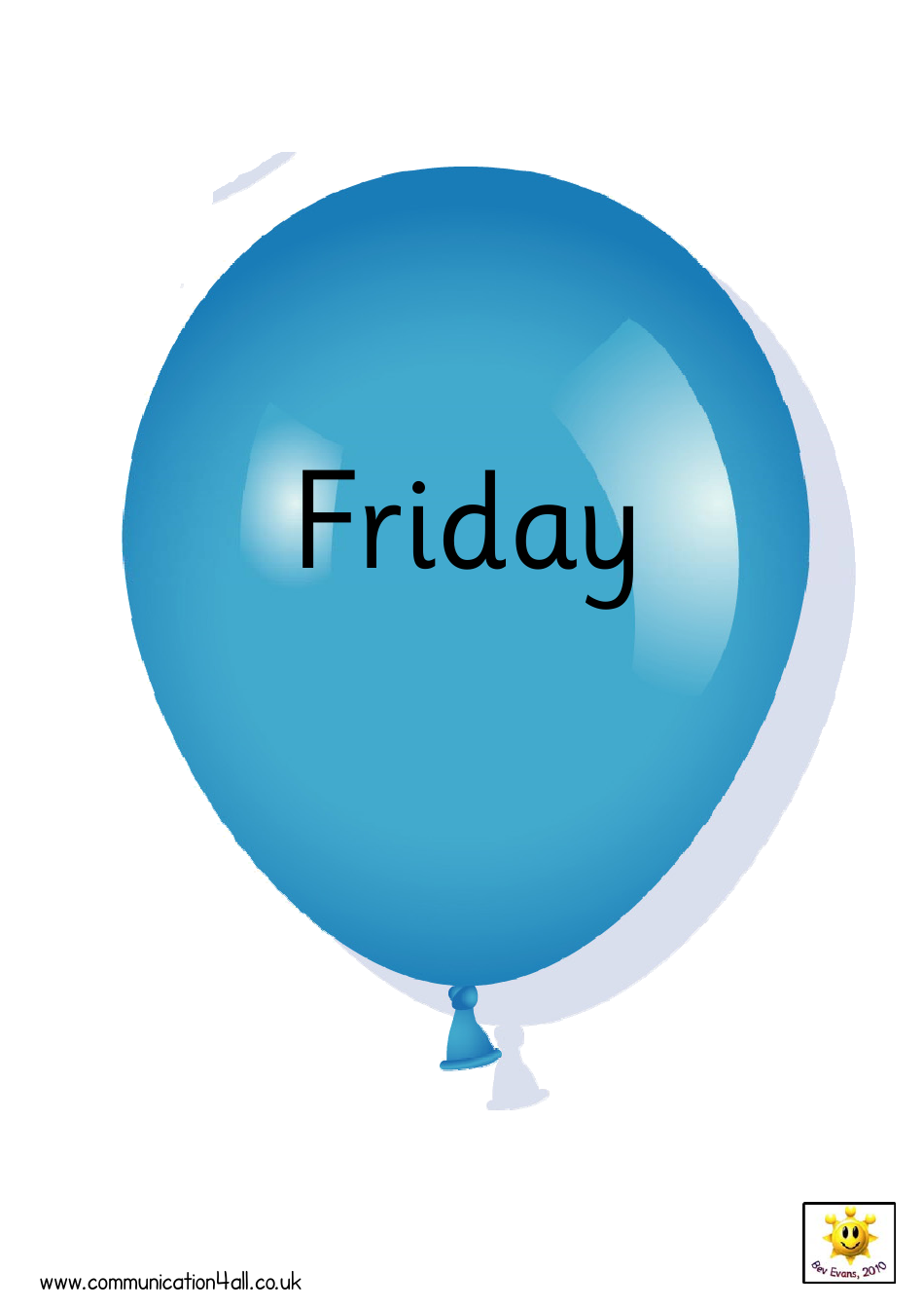 Balloon Days of the Week Cards, Page 5