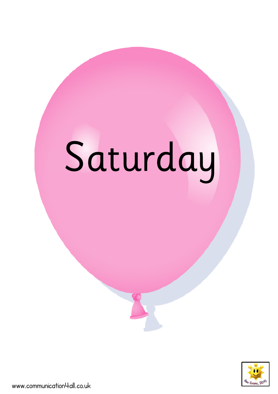 Balloon Days of the Week Cards, Page 6