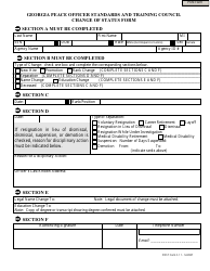 Document preview: Change of Status Form - Georgia (United States)