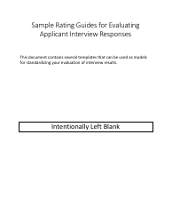 Interview Rating Forms
