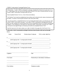 Model Cobra Continuation Coverage Election Notice Form, Page 3