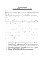 Model Cobra Continuation Coverage Election Notice Form, Page 4