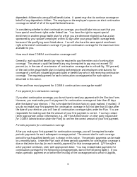 Model Cobra Continuation Coverage Election Notice Form, Page 6