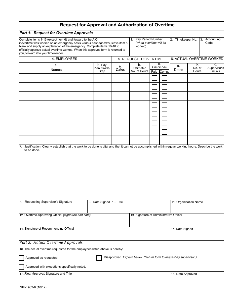 Form NIH19628 Fill Out, Sign Online and Download Fillable PDF Templateroller