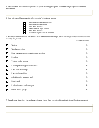 Telecommuting Request Form - Pinal County, Arizona, Page 2