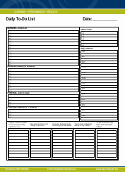 Daily to Do List Template - Learning, Performance, Results