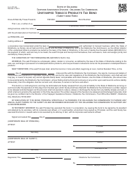 Document preview: OTC Form BT-162 Unstamped Tobacco Products Tax Bond (Surety Bond Form) - Oklahoma