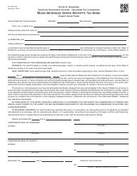 Document preview: OTC Form BT-164 Mixed Beverage Gross Receipts Tax Bond (Surety Bond Form) - Oklahoma