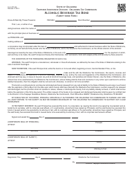 Document preview: OTC Form BT-165 Alcoholic Beverage Tax Bond (Surety Bond Form) - Oklahoma