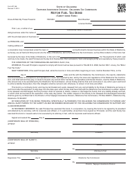 Document preview: OTC Form BT-168 Motor Fuel Tax Bond (Surety Bond Form) - Oklahoma