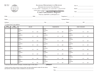 Document preview: Form B&L: CST-2 Coal Purchasers Report - Alabama