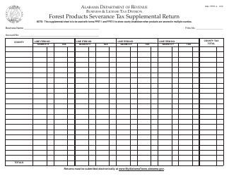Form B&amp;L: FPST-4 Forest Products Severance Tax Supplemental Return - Alabama