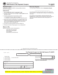 Document preview: Form TC-420PC Self-insurer's Tax Payment Coupon - Utah