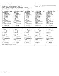 Document preview: Progress Report Template for 4th Grade Students - Irvine Home School