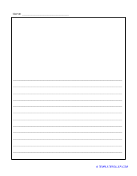 &quot;Lined Writing Paper Template With Picture Box&quot;