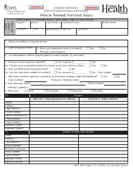 Form MSC0451 &quot;Vehicle Related Personal Injury&quot; - Oregon