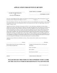Application for Sentence Review - Georgia (United States)
