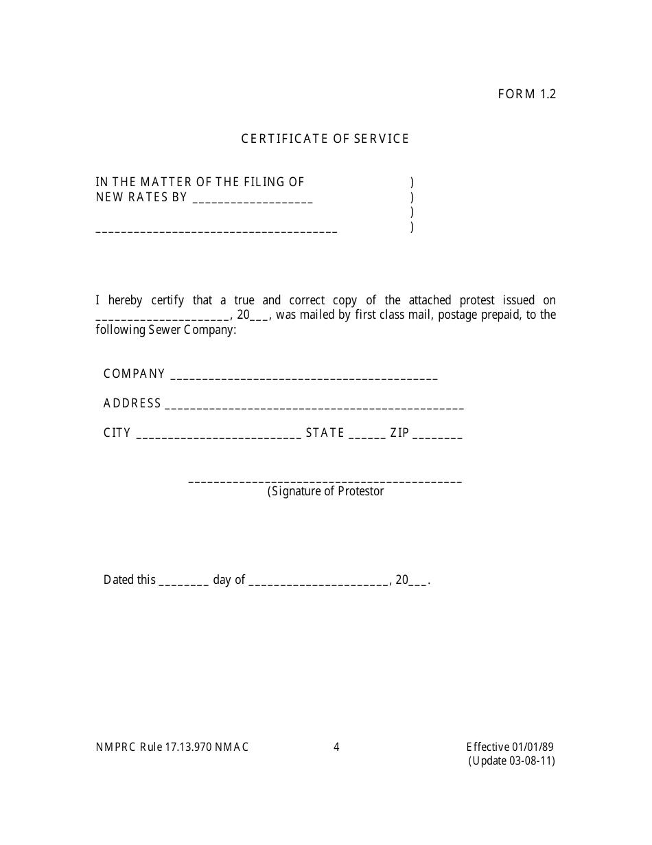 Form 1 Protest to Proposed Rate Increase - New Mexico, Page 4