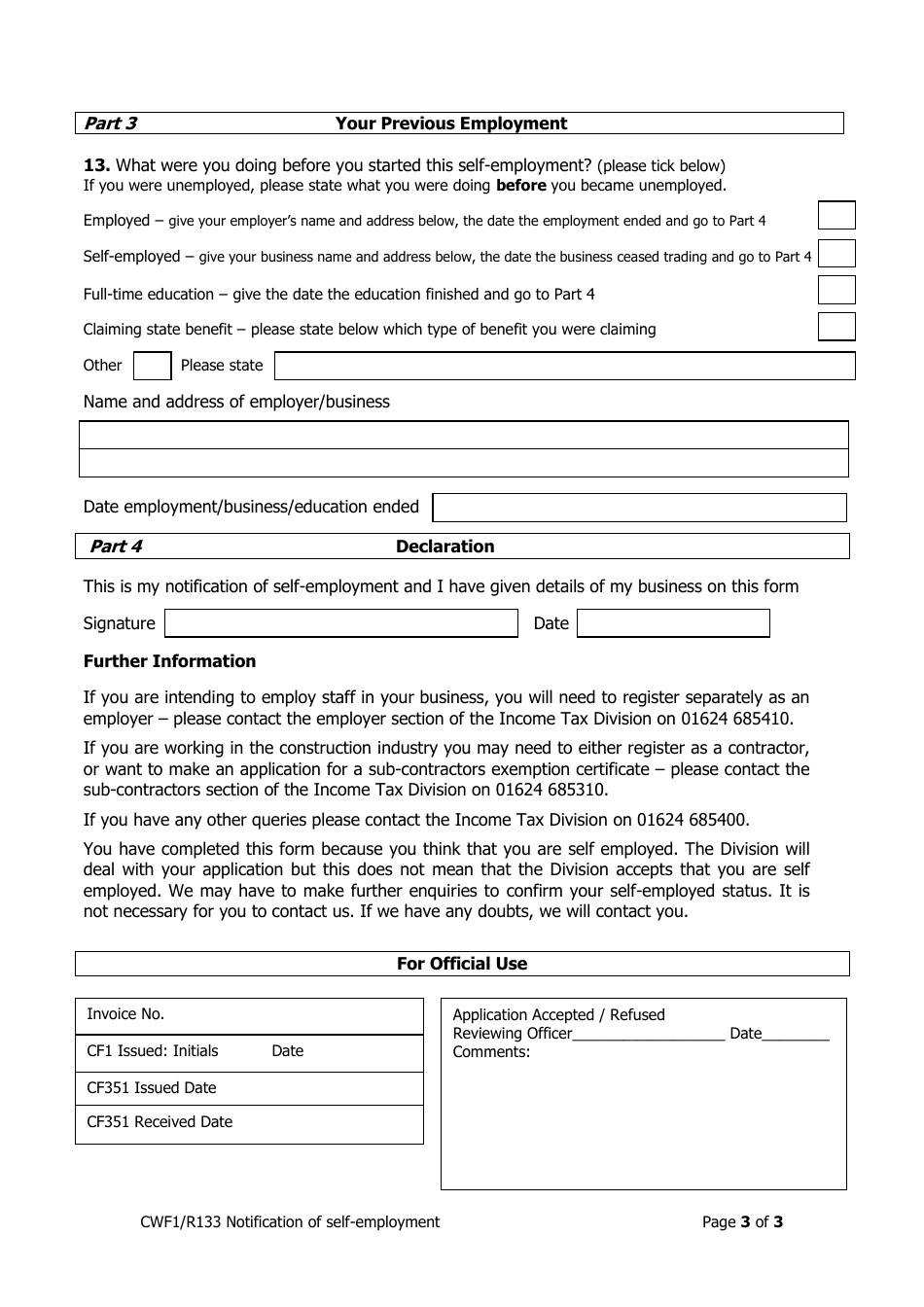 Form CWF1 R133 Fill Out Sign Online And Download Printable PDF Isle   Page 3 Thumb 950 