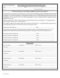 Driving School Instructor License Application Form - City of Vaughan, Ontario, Canada, Page 2