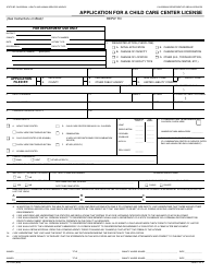 Document preview: Form LIC200A Application for a Child Care Center License - California