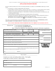 Birth Record Application Form - Norwalk, California