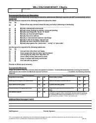 Well Child Exam Template - Infancy 9 Month - Ohio, Page 2