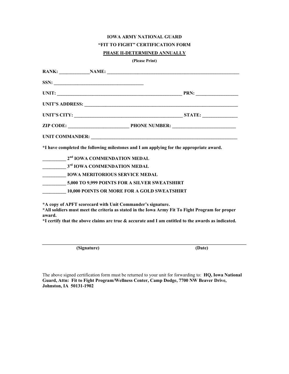 Application for Enrollment - Iowa Army National Guard - Iowa, Page 3