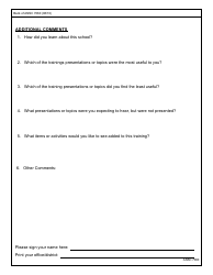 Form ANSC7060 Training Evaluation Form, Page 2