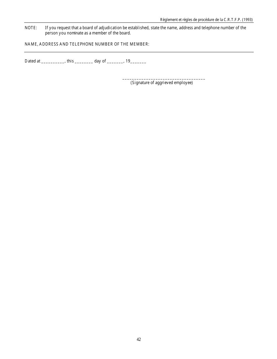 Form 14 Reference to Adjudication - Canada, Page 3