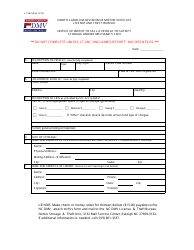 Form LT-262 &quot;Notice of Intent to Sell a Vehicle to Satisfy Storage and/or Mechanic's Lien&quot; - North Carolina