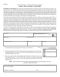 Form RPD-41243 &quot;Rural Job Tax Credit Claim Form&quot; - New Mexico