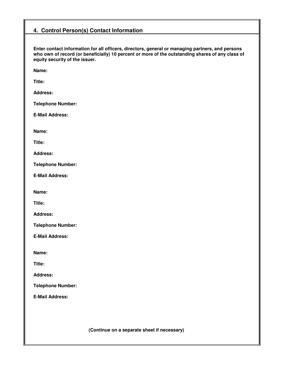 Form LOE Notice of Limited Offering Exemption - Delaware, Page 2