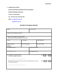 Document preview: Security Incident Report - Malaysia