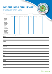 Document preview: Weight Loss Challenge Food/Drink Log Template - Herbalife
