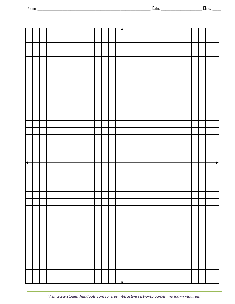 Printable Graph Paper With Numbers X And Y Axis